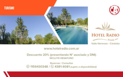 Turismo. Beneficios en el Hotel Radio, Córdoba
